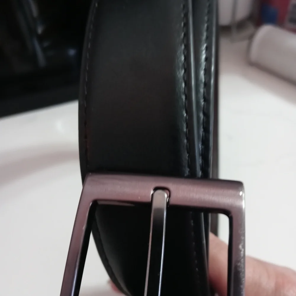 Dickies Genuine Leather Black Brown Reversible Large Men's Belt 57